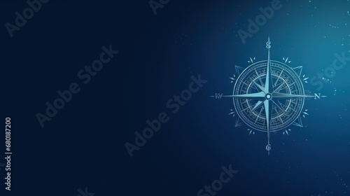 a close up of a compass on a blue background with a blurry image of the world in the middle of the image and the compass in the middle of the middle of the image. #680187200