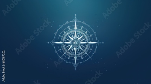  a blue wallpaper with a compass in the middle of the image and a blue background with a white compass in the middle of the image and a blue background.