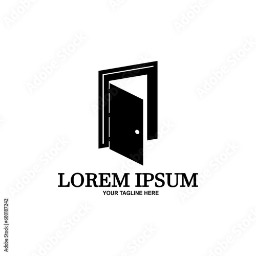 Interior door logo. Door icon. Vector illustration.