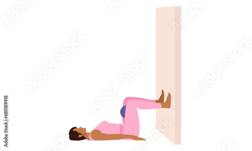 woman near the wall doing exercise