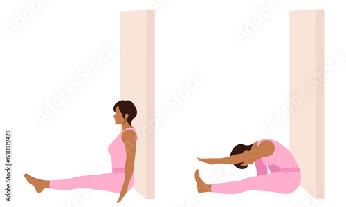 woman near the wall doing exercise