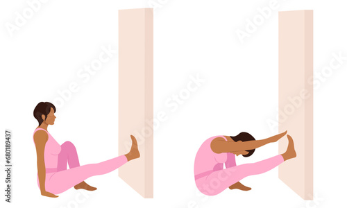 woman near the wall doing exercise
