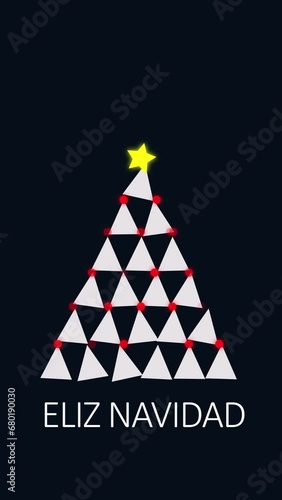 navidad árbol fondo azul oscuro animación corta photo