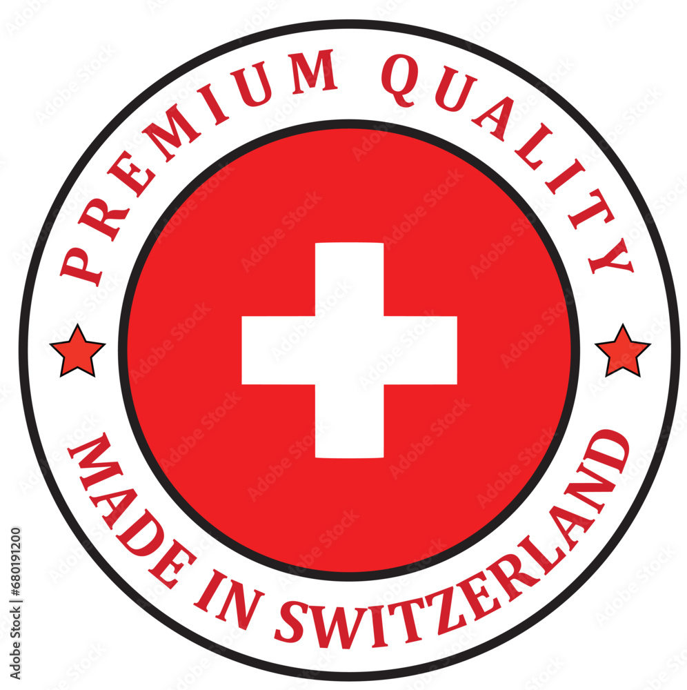 Obraz premium Switzerland. The sign premium quality. Original product. Framed with the flag of the country
