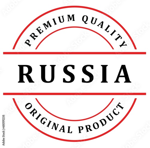Russia. The sign premium quality. Original product. Framed with the flag of the country