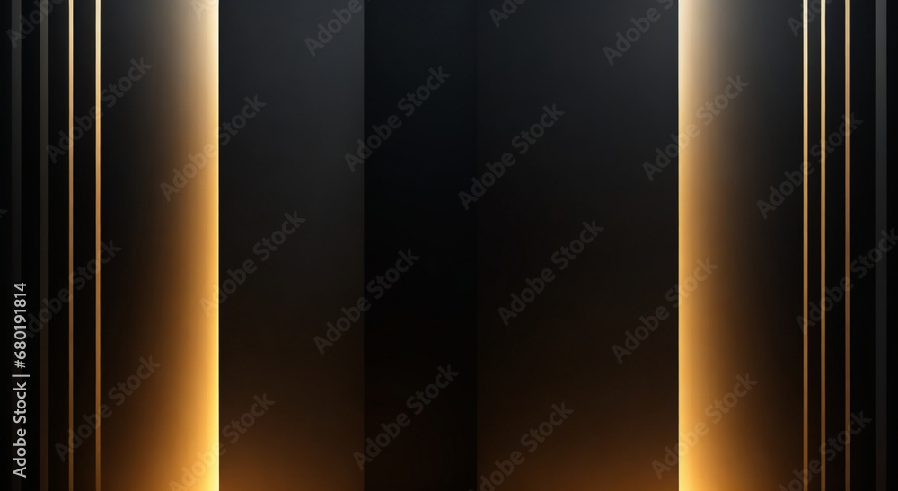 Dark background with golden pannels. AI
Dark background with golden pannels. AI