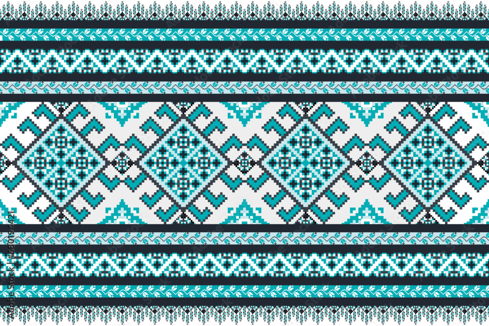 Ethnic Pixel Art Aztec Style Seamless Pattern. Vector design for fabric, tile, embroidery, wrapping, wallpaper, and background Ethnic Pixel Art Aztec Style Seamless Pattern. Vector design for fabric, tile, embroidery, wrapping, wallpaper, and background