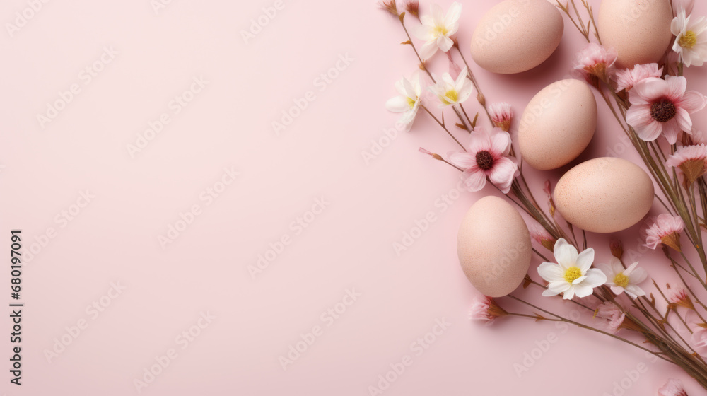 Easter background in a minimalist style