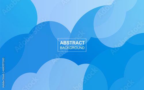 Abstract shapes blue sky gradient composition concept fluid liquid vector banner background
