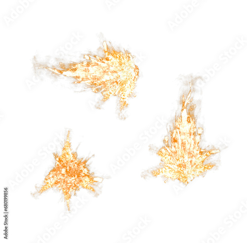 fire muzzle flash on transparent background