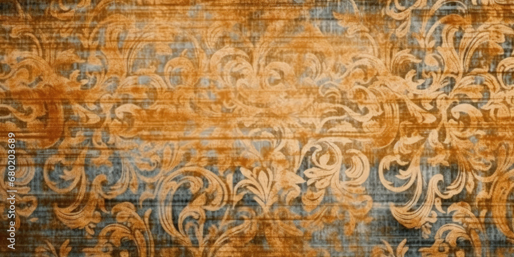 Gold vintage texture background, abstract carpet pattern. Background, wallpaper.