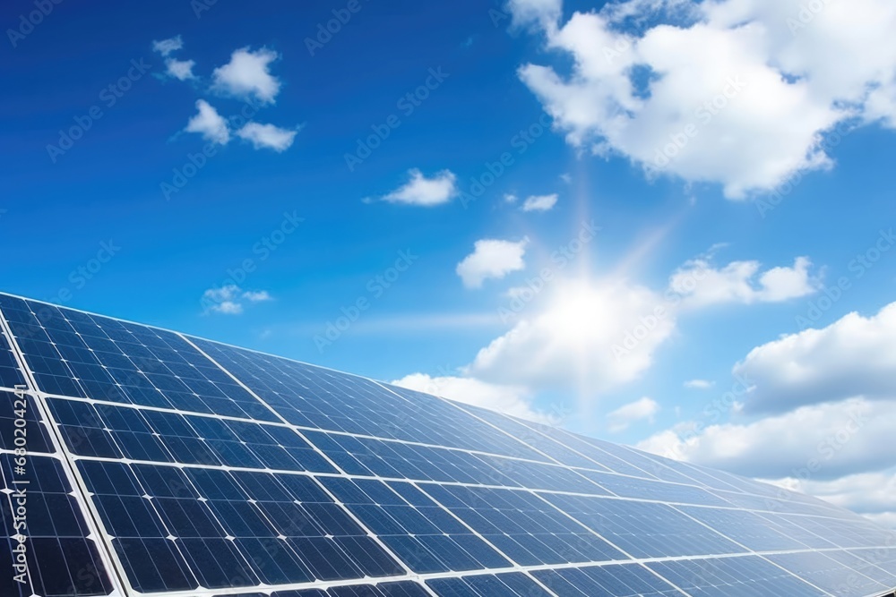 Panel power solar technology sun renewable photovoltaic blue electricity sky energy sunlight