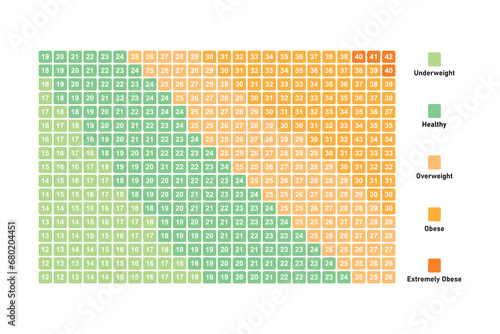 Body Mass Index (BMI) Concept Design. Vector Illustration.