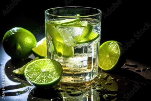 Beverage green fresh fruit alcohol cocktail cold bar lemon drink refreshment lime ice