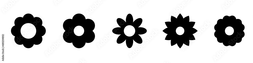 Flowers icon set. Flowers in modern simple flat style. Vector illustrator. Flowers icon set. Flowers in modern simple flat style. Vector illustrator.
