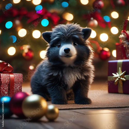 christmas pet with gift