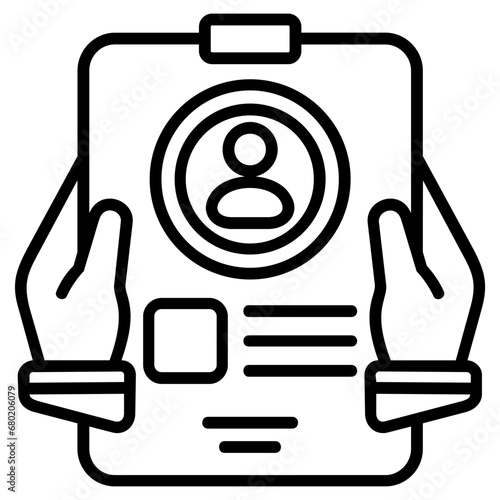 Accountability line icon illustration vector graphic