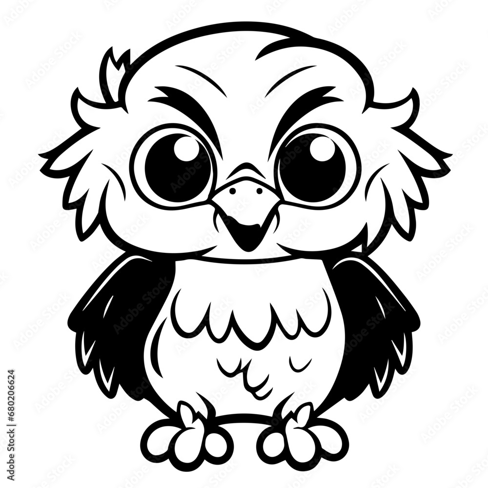 Cute Eagle Vector Illustration