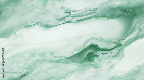Seamless jade green marble with white marbling