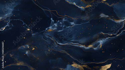 Seamless midnight blue marble with sparkling mica