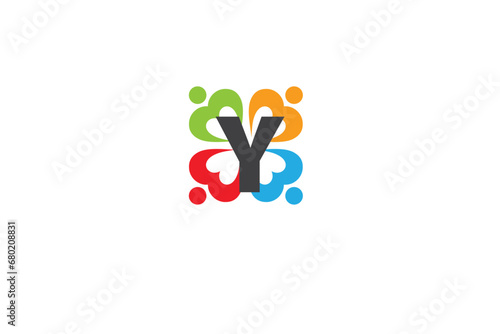 Y logo family vector 