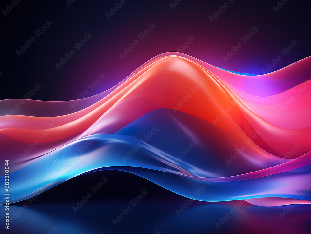 Abstract background with glowing lines and stars. Generative Ai Abstract background with glowing lines and stars. Generative Ai