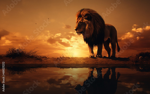 leão e o reflexo 