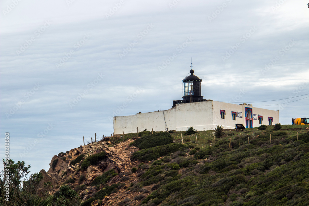 The Green Mountain Lighthouse, Cap Serrat's Beacon in Bizerte, Tunisia