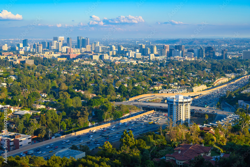 View of Westwood in Los Angeles County - obrazy, fototapety, plakaty 