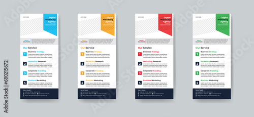 Modern creative corporate business dl flyer or rack card layout concept background flyer brochure cover template for grow up your business to the next level