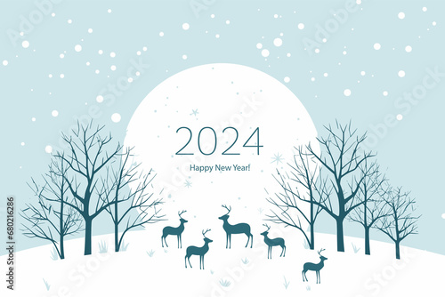 2024, new year's card