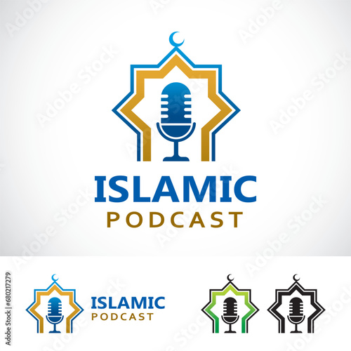 Islamic Podcast Logo Design Template