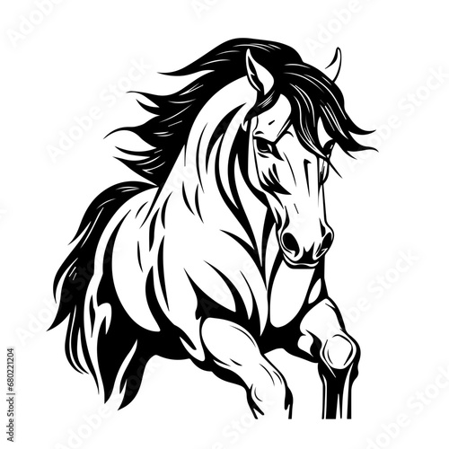 Furious Angry Horse Vector Illustration