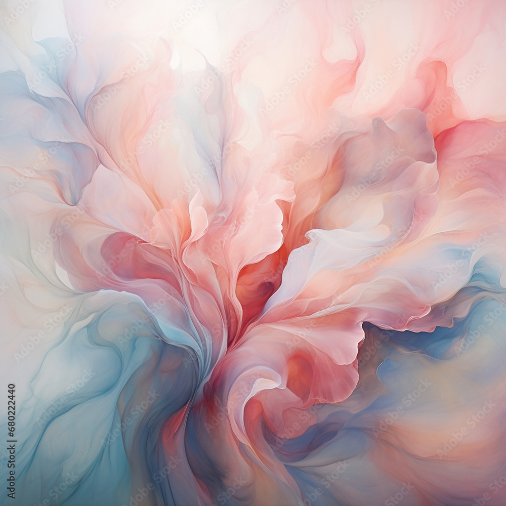 abstract ethereal art with intricate, dreamlike compositions, soft colors, and a sense of otherworldly tranquility created with Generative Ai