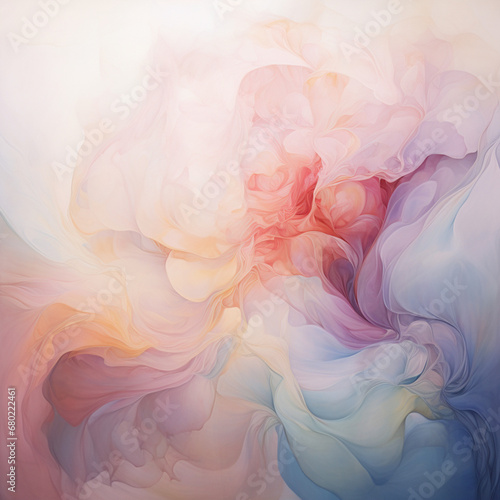 abstract ethereal art with intricate, dreamlike compositions, soft colors, and a sense of otherworldly tranquility created with Generative Ai