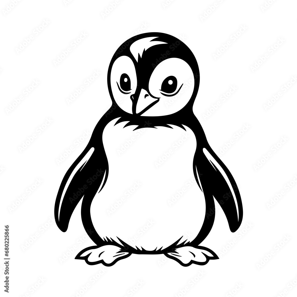Cute Baby Penguin Vector Illustration Cute Baby Penguin Vector Illustration