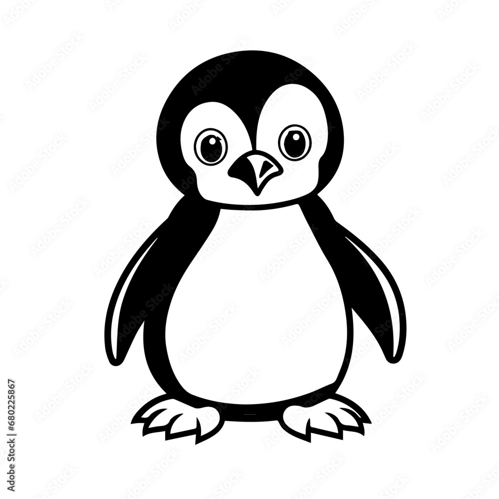 Cute Baby Penguin Vector Illustration Cute Baby Penguin Vector Illustration