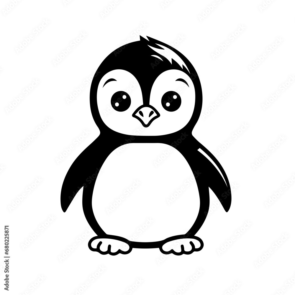 Cute Baby Penguin Vector Illustration Cute Baby Penguin Vector Illustration