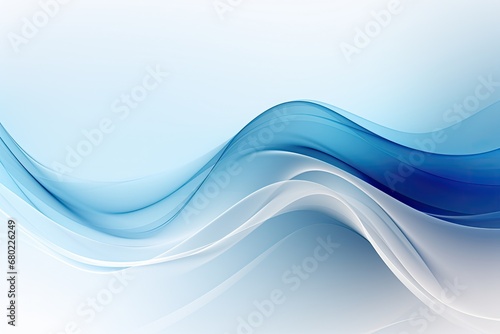 Blue fluid waves abstract background.