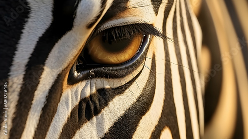 Eye close up of zebra  photo
