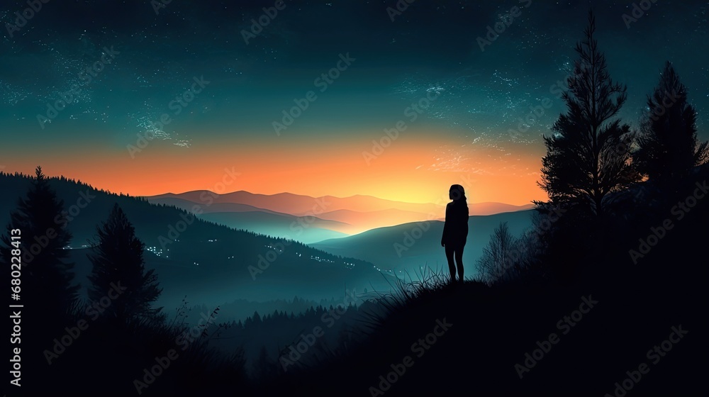 Concept of future expectations and uncertainty. Generative AI Concept of future expectations and uncertainty. Generative AI