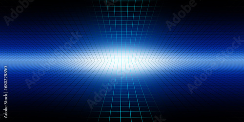 3d abstract 1980's retro wave, cyberpunk background with copy space, neon perspective grid