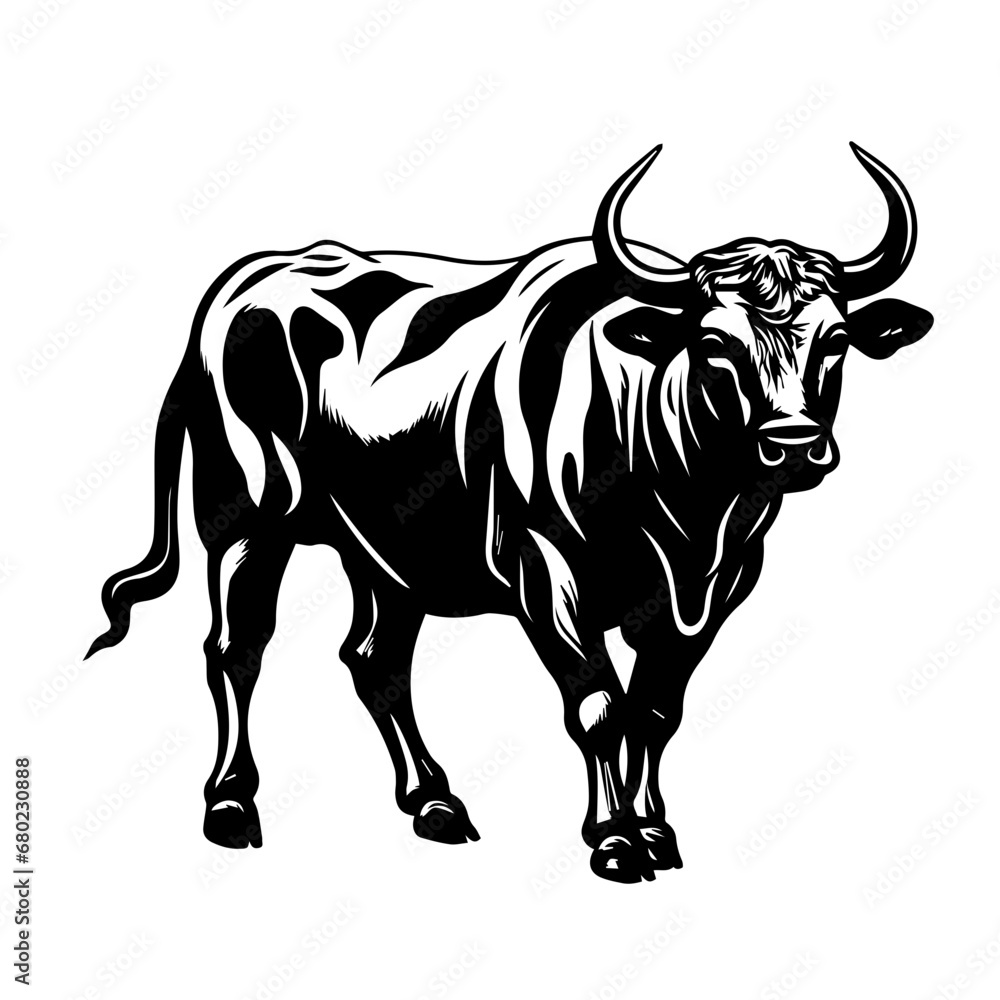 Strong Bull Vector Illustration Strong Bull Vector Illustration