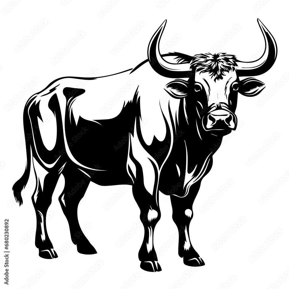 Strong Bull Vector Illustration Strong Bull Vector Illustration