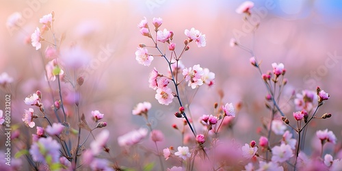 Spring's Shallow Bloom - Flowers in Delicate Focus, Nature's Palette Unfurling in a Gentle Blur 