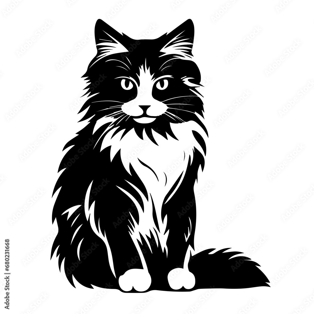 Graceful Cat Vector Illustration Graceful Cat Vector Illustration