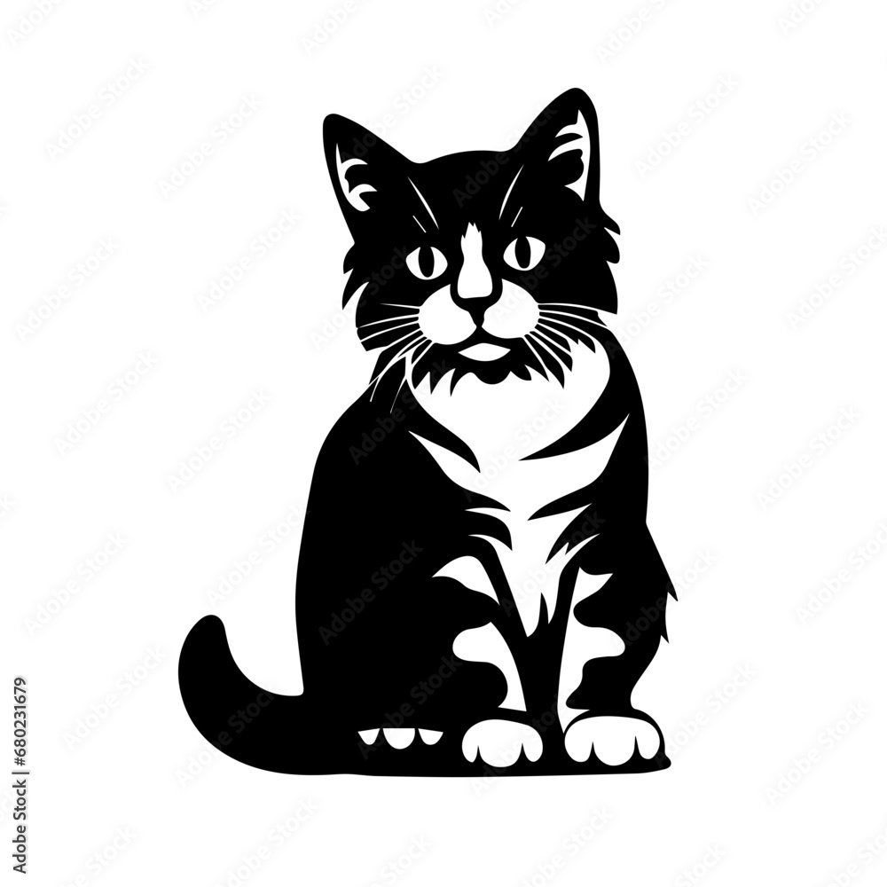 Graceful Cat Vector Illustration Graceful Cat Vector Illustration