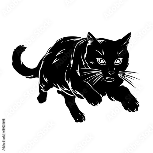 Graceful Cat Vector Illustration