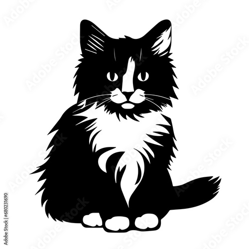 Graceful Cat Vector Illustration