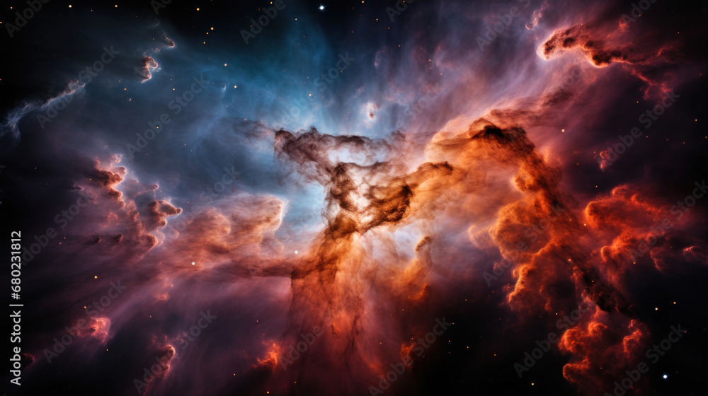 A Tranquil Nebula in a Vast Cosmic Landscape